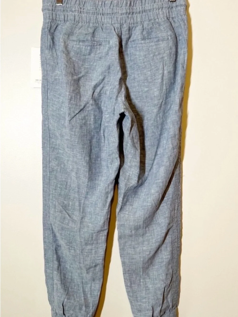 Athleta Cabo 100% Linen Joggers in Chambray Blue